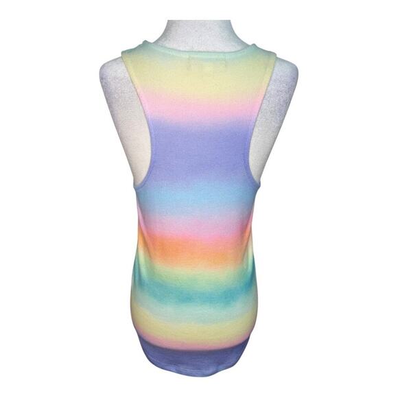 PJ Salvage Women's Multicolor Gradient Good Vibes Tank Top Size Small NWOT - Picture 2 of 8